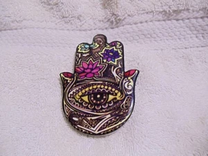 Refrigerator Magnets Floral Multicolor Turkey Amulet Hand of Fatima - Picture 1 of 4