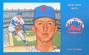 JERRY KOOSMAN POSTCARD #19 ~ 1969 NEW YORK METS ~ SUSAN RINI MLB ~ HISTORIC LI/E - Picture 1 of 3