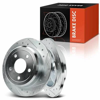Rotor de freno trasero perforado 2 piezas 284,9 mm para Ford Lincoln Town Car Mercury V8 4,6 L Foto 1 de 4