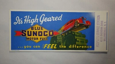 1937 Blue Sunoco Motor Fuel It's High Geared Feel the Difference Ink Blotter - Image 1 of 4