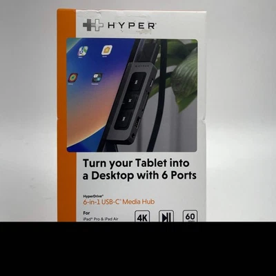New Hyper HyperDrive 6-In-1 USB-C Media Hub HD449WM - Image 1 of 3