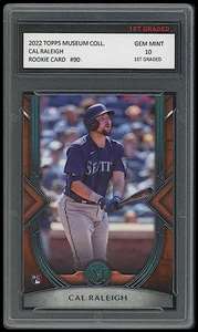 Tarjeta de novato Marineros Cal Raleigh 2022 Topps Museum Collection #90 primer grado 10 - Imagen 1 de 1