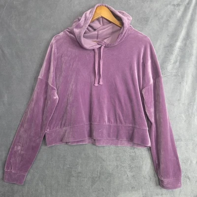SO Terciopelo Sudadera con Capucha Mujer L Púrpura Pullover Salón Sudadera RN73277 Suave Foto 1 de 4