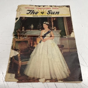 ORIGINAL VINTAGE RETRO Illustrated Souvenir Royal Magazine 1953 Coronation Sun - Bild 1 von 8