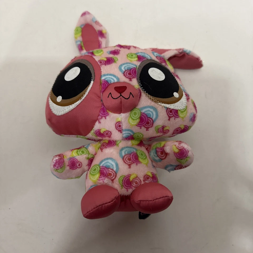 Littlest Pet Shop Happiest Bunny Plush Rabbit Lollipops 10" Hasbro 2008 LPS Toy - Image 1 of 3