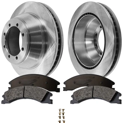 Rear Brake Disc Rotors and Pads Kit For Ford E-450 Super Duty 2008 2009-2021 - Image 1 of 4