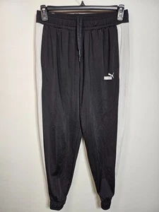 Puma Boy's Contrast Tricot Logo Track Pants black/white Size M - Picture 1 of 18