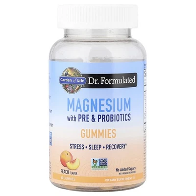 Magnesium with Pre & Probiotics Gummies, Peach, 60 Gummies - Image 1 of 2