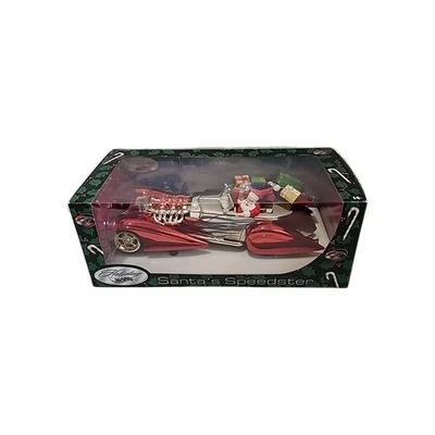 2002 Holiday Hot Wheels 1/18 Scale Diecast 55635 - Speedster Santa's - Red Rare - Image 1 of 4