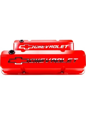Proform Valve Cover Slant-Edge Tall Baffled Breather Hole Raised Chev (141-931) - Image 1 of 4