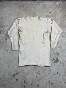 Vintage 50s Military Thermal Longsleeve Shirt Men’s Size Medium White - Picture 1 of 5
