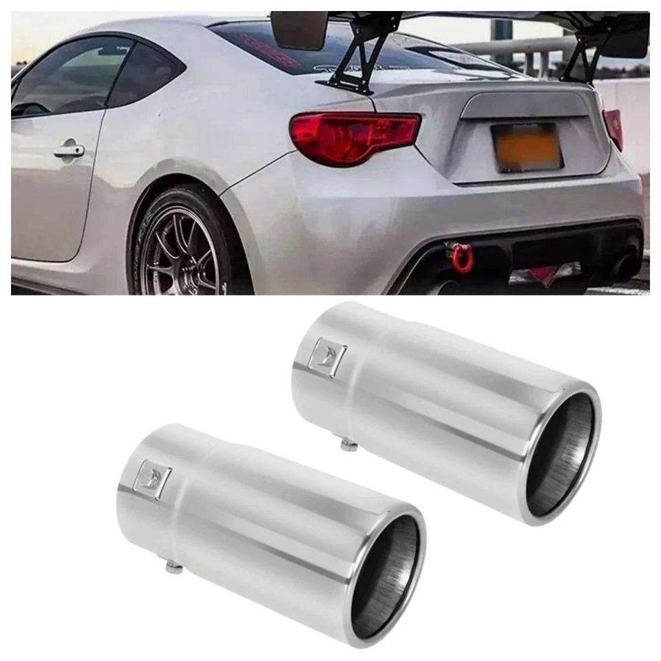 For Mitsubishi Cordia Eclipse 2PCS Exhaust Pipe Tail Muffler Tip Throat Tailpipe - Imagem 1 de 4