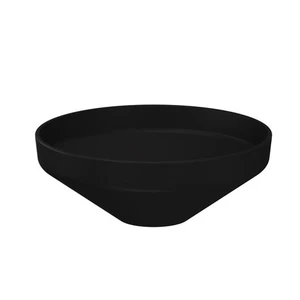 WS Bath Collections Fly 3110 Fly 15-11/16" Oval Ceramic Vessel - Black - Picture 1 of 4