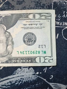 RARE $20 2013 Federal Reserve Note Cool Serial Number, Spells Hello Backwards - Picture 1 of 5