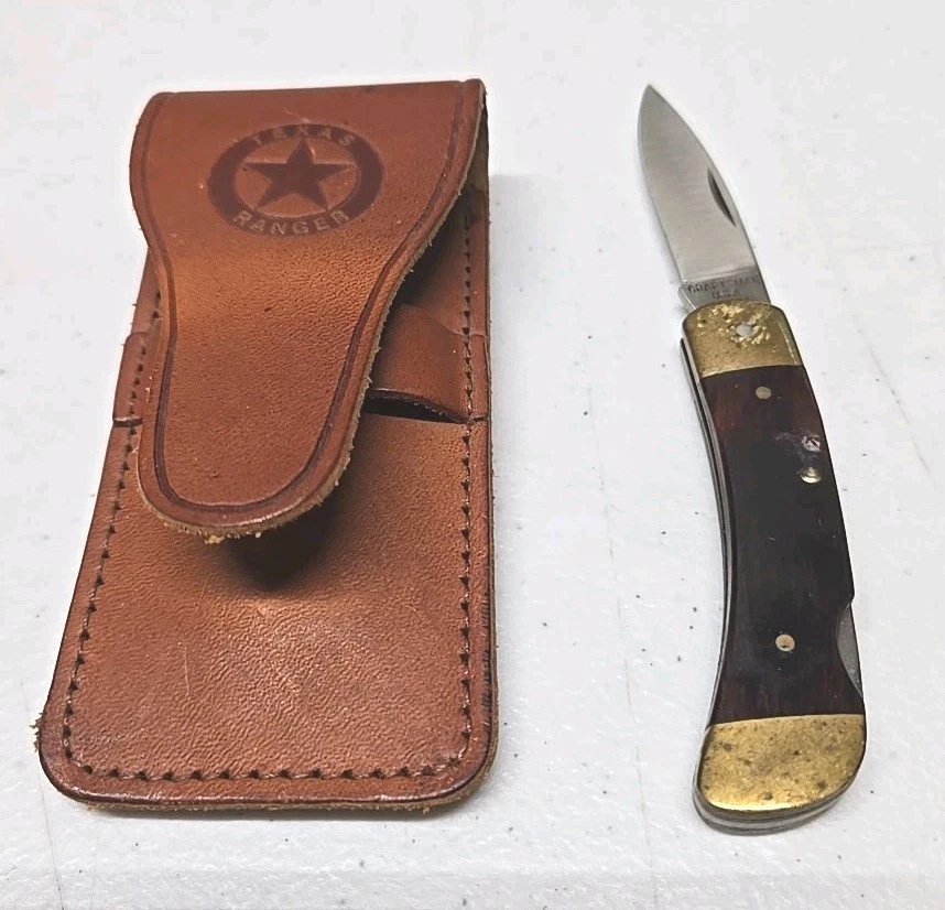 VINTAGE CRAFTSMAN 95231 POCKET KNIFE SINGLE BLADE LOCKBACK  Texas Ranger Sheath - Image 1 of 4
