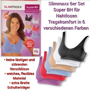 6er PACK Slimmaxx Damen BH Super-BH in 6 versch. Farben Nahtloser Tragekomfort - Bild 1 von 15