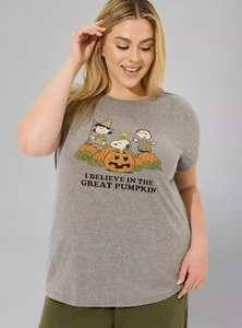 Camiseta Torrid Talla Grande 2X Snoopy Halloween Gráfica Nueva con Etiquetas Peanuts Para Mujer’s NUEVA - Imagen 1 de 7