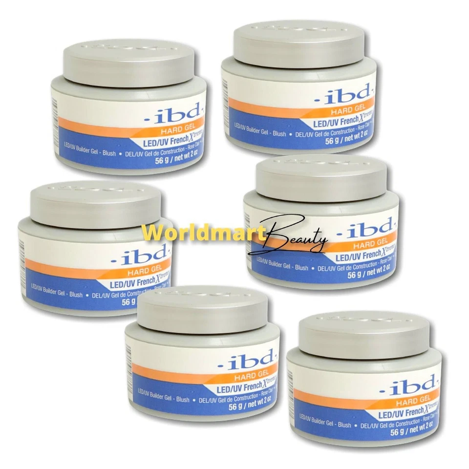 6x IBD Gel Builder BLUSH French Xtreme 56g/2oz LED/UV Hard Builder Gel - Image 1 of 1