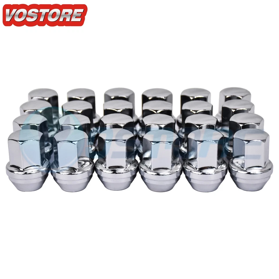 (24) 14x1.5 Chrome Factory Style Lug Nuts for Chevy Express Silverado 1500 Tahoe - Image 1 of 4