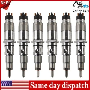 6x Fuel Injectors 0445120231 For Cummins QSB6.7 Komatsu PC200-8 Hyundai HL770-7A - Picture 1 of 11