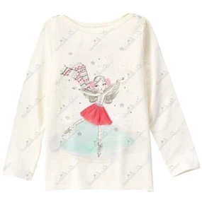 GYMBOREE 2016 ENCHANTED WINTER LONG SLEEVE TEE SHIRT TOP NWT 6 ice skater - Picture 1 of 5