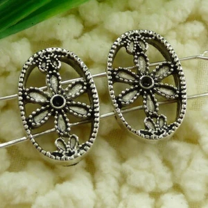 105 Stck. Tibetisches Silber Blume Abstandshalter 21 x 14 mm S1542 Zum Selbermachen Schmuckherstellung - Bild 1 von 6