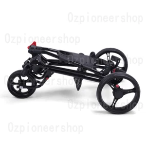 Golf Buggy Trolley Cart 3 Removable Wheel Push Pull Foldable Footbrake Mesh Bag - Picture 1 of 7