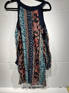 American Rag Women’s Boho Dress Swing drop shoulder Long Sleeve Paisley Size S - Picture 1 of 12