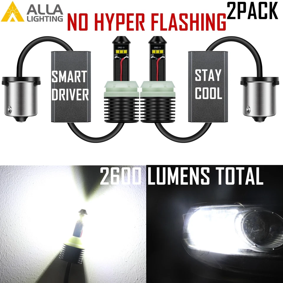 Alla Lighting 1157 High Power CANBUS LED Backup|Brake Light Bulb Super Bright - Image 1 of 4