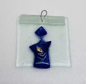 Vintage Hand Blown Crystal Glass Sun Catcher Abstract Angel Girl 3.5” Decor 20 - Picture 1 of 11
