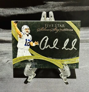 2014 Topps Five Star ANDREW LUCK Silver Signatures On Card Auto #03/10 - Picture 1 of 2