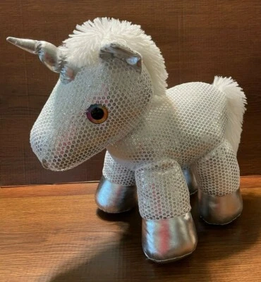 Dan Dee Unicorn Plush 16" White Silver Sparkle Sample Rare - Image 1 of 3