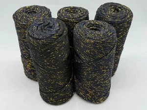 5x Makramee Garn Geflochten-Glitzer Garn 2-3mm Breit 944g - Bild 1 von 2
