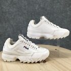 Fila Shoes Mens 8 Disruptor 2 Premium Chunky Sneakers White Leather 1Fm00139-125