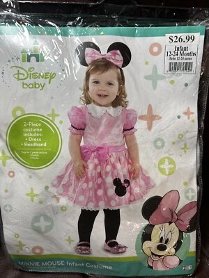 Disney Baby Minnie Mouse Halloween Dress Costume 12-24 Month Infant 2 Piece NEW - Image 1 of 4