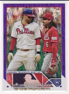 #'d /799! Castellanos & India 2023 Topps Update Veteran Combos Purple Foilboard! - Picture 1 of 2