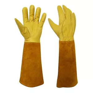 Gardening Gloves for Men&Women, Long Sleeve Leather Gloves, Puncture and Scra... - Picture 1 of 8
