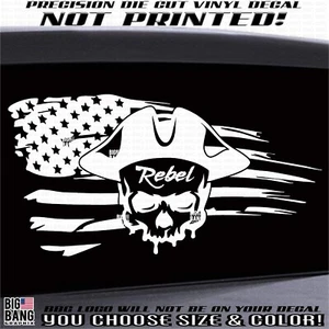 Calcomanía de vinilo adhesiva de 1776 Constitution Patriot Skull de la bandera estadounidense de Estados Unidos para automóvil camión - Imagen 1 de 4