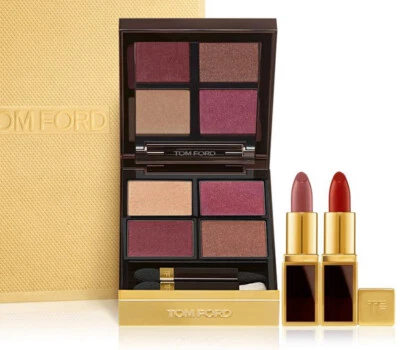 TOM FORD Eye Quad Lip 3 Piece Set BURNISHED AMBER 06 Scarlet Rouge Casablanca BX - Image 1 of 2