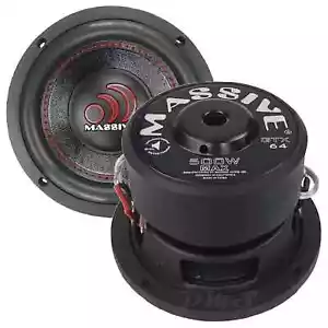 Massive Audio GTX 64 500 Watt 6" Doppio 4 Ohm Audio Subwoofer Nuovo GTX64 - Foto 1 di 4