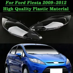 Paar Scheinwerfer Scheinwerfer Klarglas Schale Abdeckung für Ford Fiesta 2009-2012 - Bild 1 von 8