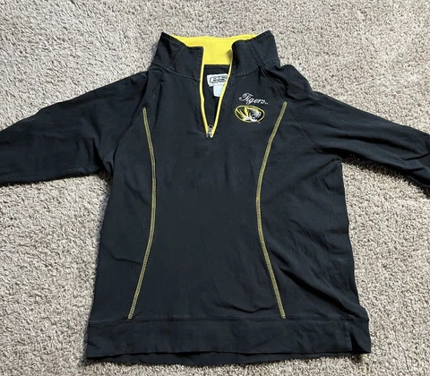 E5 MIZZOU TIGERS WOMENS Half ZIP-UP JACKET SIZE XL Cover