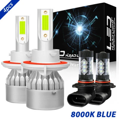 For 2007 2008 2009 Chrysler Aspen 8000K Combo LED Headlights + Fog Lights Bulbs - Image 1 of 4