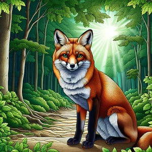 Digital Image Picture Photo Wallpaper Background Desktop Art Fox-01 - Picture 1 of 1
