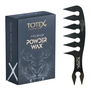 Totex Premium Hair Styling Powder Wax 20 g & Hair Comb Wide Tooth Oil Head Black - Picture 1 of 10