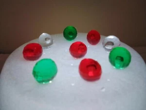 50 Round Faceted Globes 11mm for Ceramic Christmas Trees **3 COLORS** - Picture 1 of 7