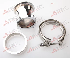 UNIVERSAL STAINLESS STEEL 2.5'' 4 BOLT TO 3.0'' V-BAND ADAPTER TURBO GT35 T3 KIT - Picture 1 of 2