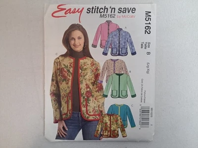 Stitch 'n Save Pattern - Misses'/Miss Petite Lined Jackets (L-XL) #M5162 - Uncut - Image 1 of 4