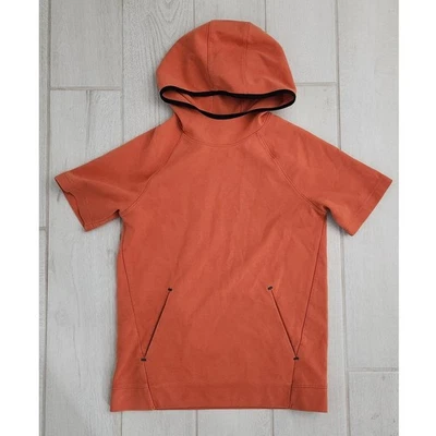 Old Navy Active Boys Size XL 14/16 Hoodie Shirt With Pockets Orange Black  - Image 1 of 4