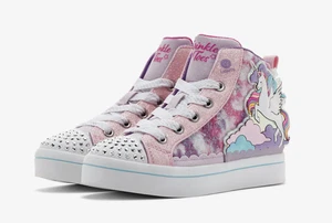 Size 13.5 - Skechers Twinkle Toes Girl's Light-up Enchanted Unicorn Sneakers - Picture 1 of 6